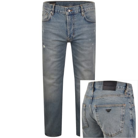 Emporio Armani J76 Straight Fit Jeans Blue | Mainline Menswear us